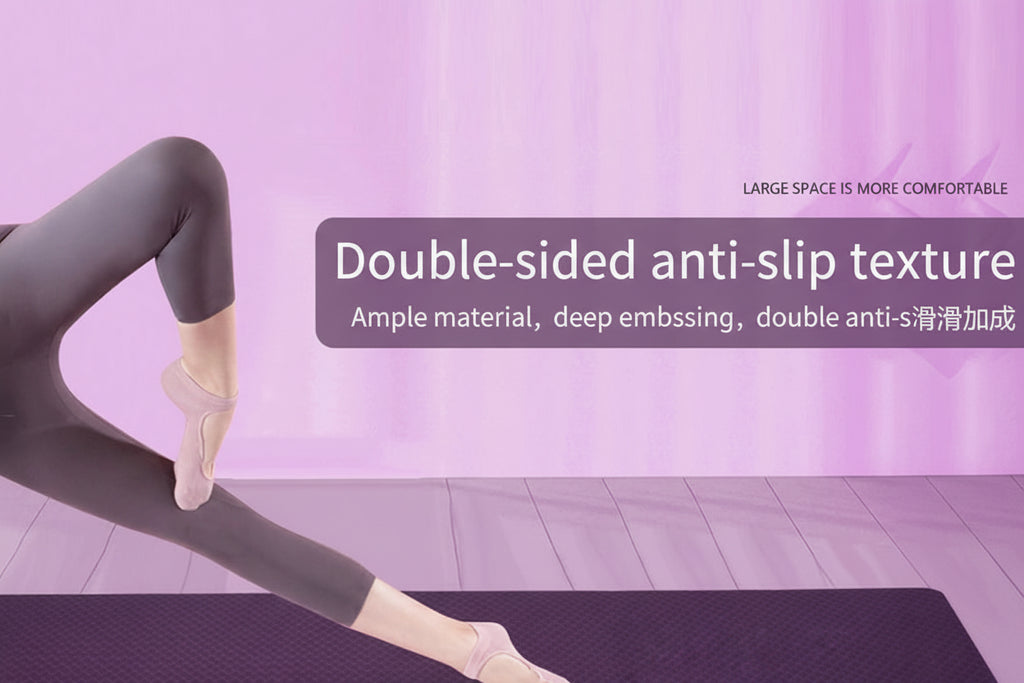 Yoga Mat for Girls Non Slip Professional TPE Yu Ka Mat Floor Mat For Home Fitness Dance Mat Shock Absorption and Sound Insulation