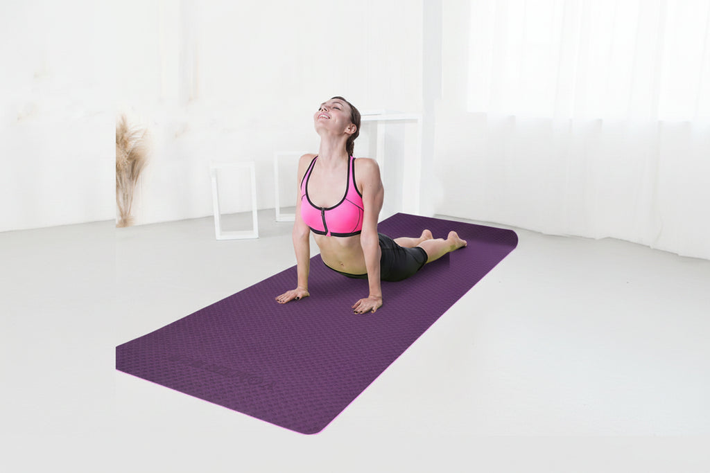Yoga Mat for Girls Non Slip Professional TPE Yu Ka Mat Floor Mat For Home Fitness Dance Mat Shock Absorption and Sound Insulation